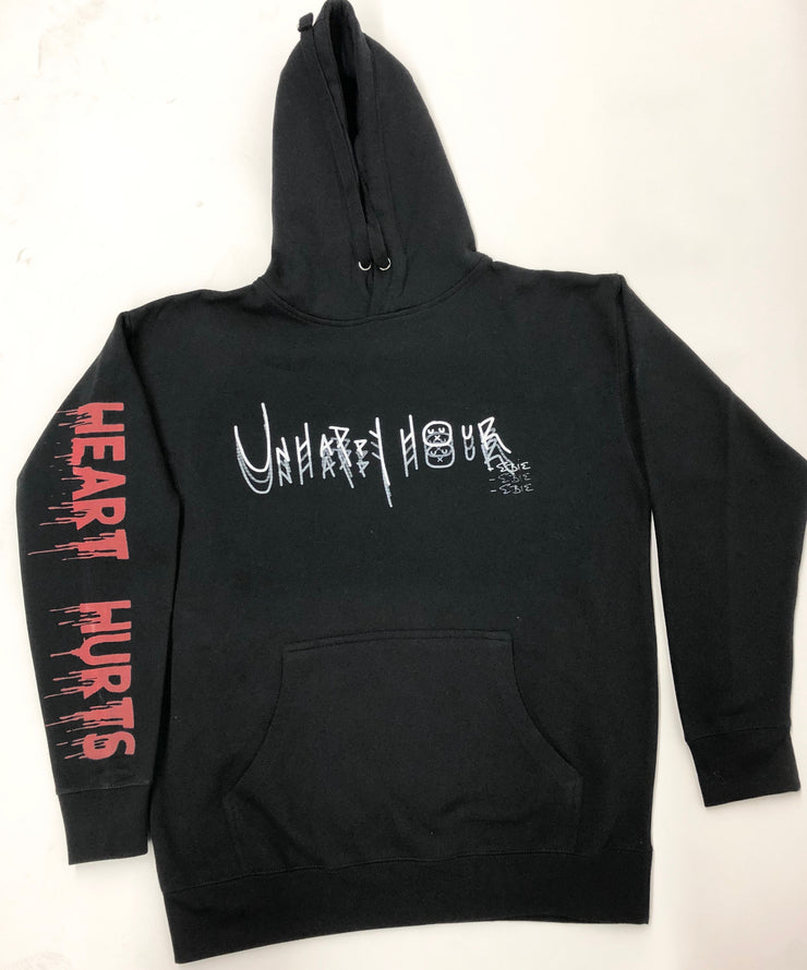 UnHappy Hour Distressed Hoodie